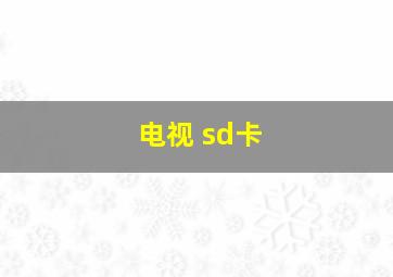 电视 sd卡